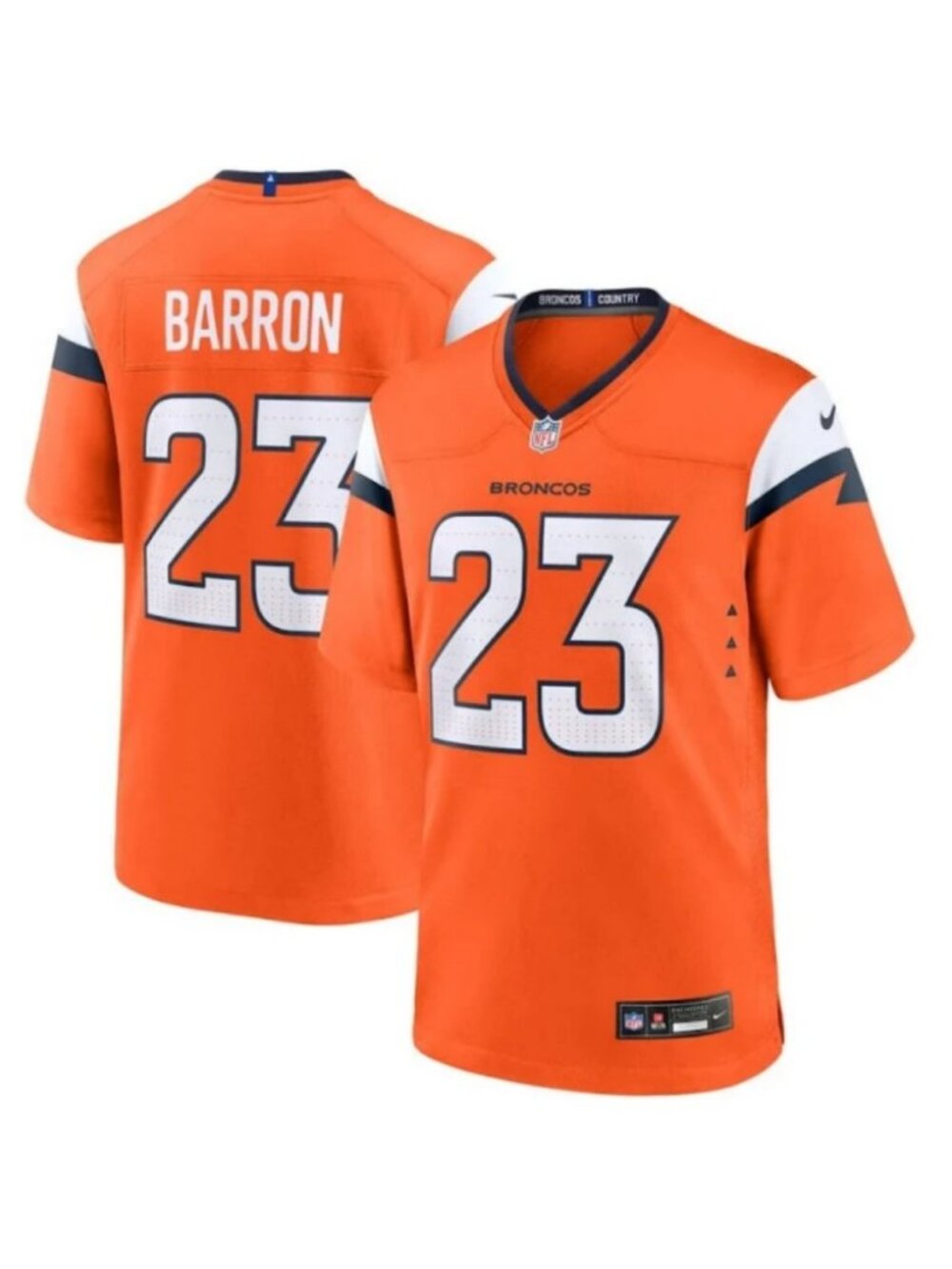 Adult Mens Jahdae Barron Orange Stitched Vapor Jersey
